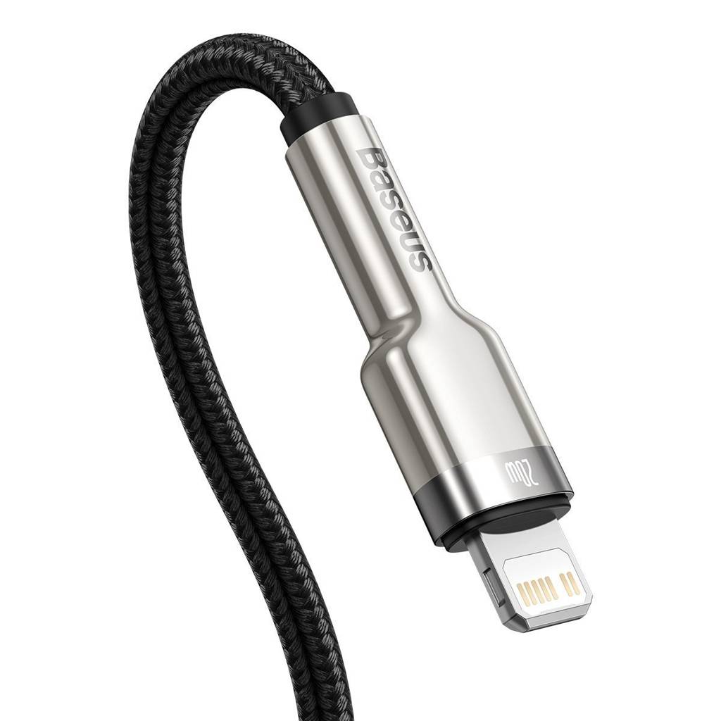 Cablu alimentare si date Baseus Cafule Metal, Fast Charging Data Cable pt. smartphone, USB Type-C la Lightning Iphone PD 20W