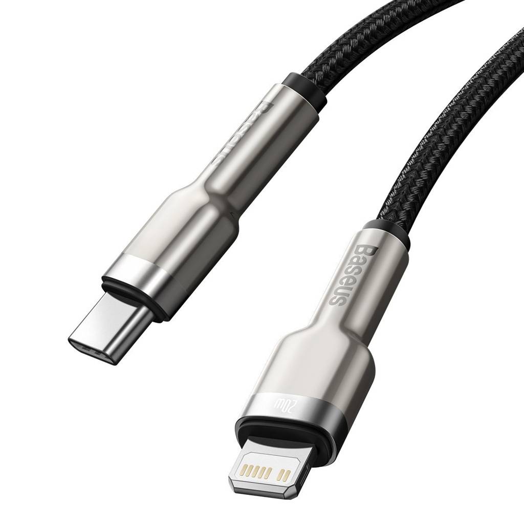 Cablu alimentare si date Baseus Cafule Metal, Fast Charging Data Cable pt. smartphone, USB Type-C la Lightning Iphone PD 20W