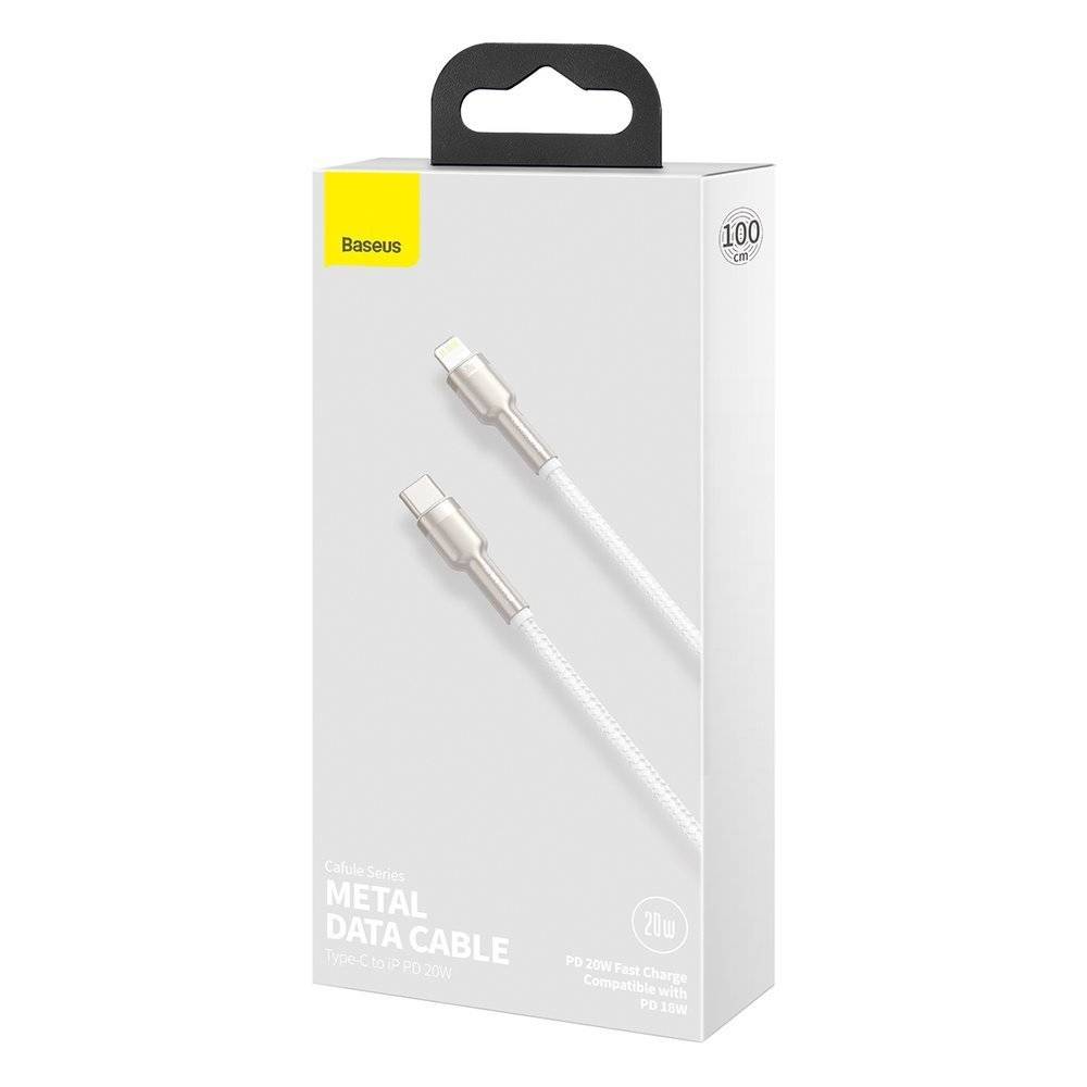 Cablu alimentare si date Baseus Cafule Metal, Fast Charging Data Cable pt. smartphone, USB Type-C la Lightning Iphone PD 20W