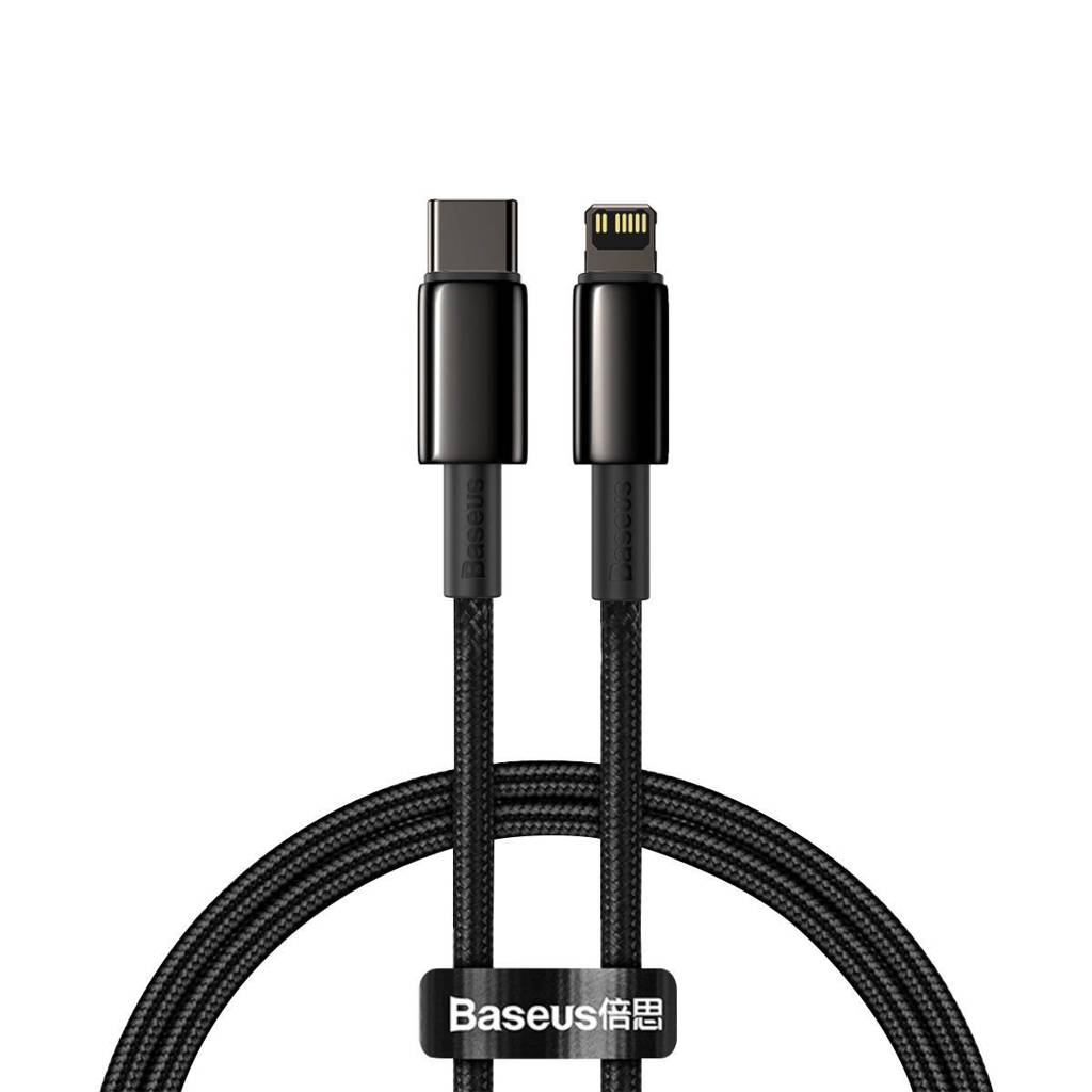 CABLU alimentare si date Baseus Tungsten Gold,Fast Charging Data Cable pt. smartphone,USB la Lightning 20W, braided,2m rezistent zgarieturi,negru "CATLWJ-A01" - 6953156232044
