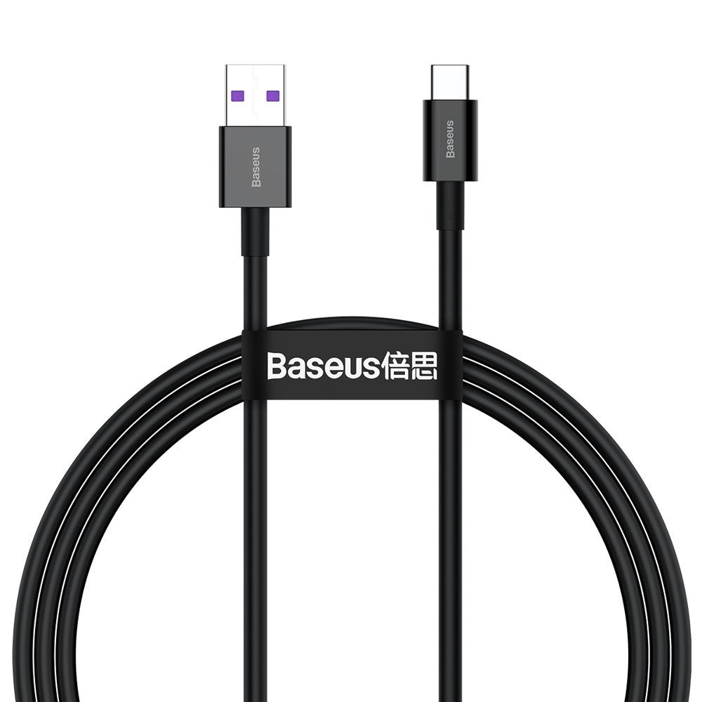 CABLU alimentare si date Baseus Superior, Fast Charging Data Cable pt. smartphone, USB la USB Type-C 66W, 1m, negru "CATYS-01" - 6953156205499