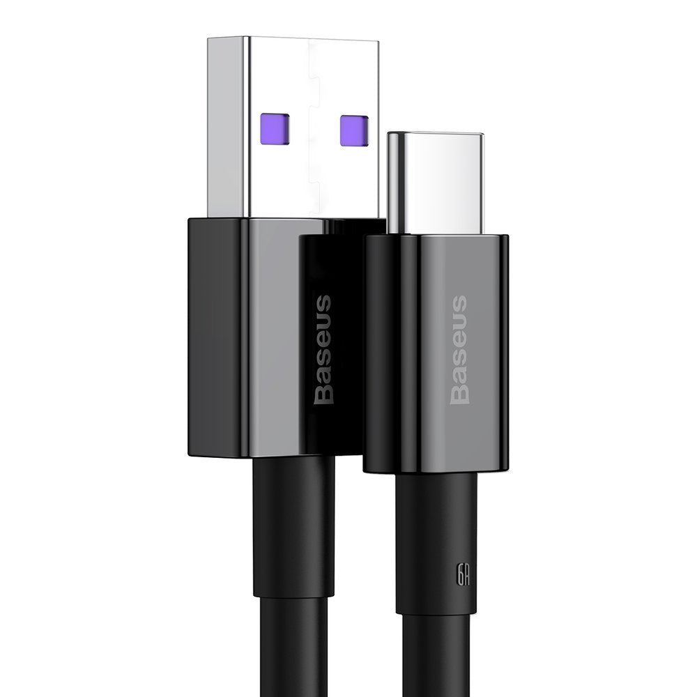 CABLU alimentare si date Baseus Superior, Fast Charging Data Cable pt. smartphone, USB la USB Type-C 66W, 1m, negru "CATYS-01" - 6953156205499