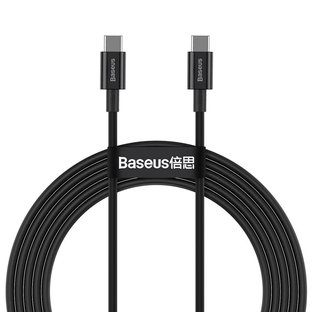 CABLU alimentare si date Baseus Superior, Fast Charging Data Cable pt. smartphone, USB Type-C la USB Type-C 100W, 2m, negru "CATYS-C01" - 6953156208445