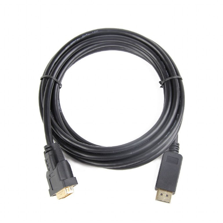 CABLU video GEMBIRD, adaptor DisplayPort (T) la DVI-D DL (T), 1.8m, rezolutie maxima Full HD (1920 x 1080) la 60Hz, negru, "CC-DPM-DVIM-6"
