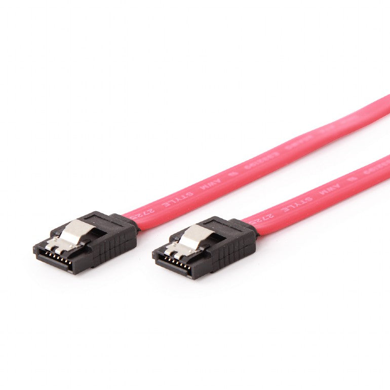 CABLU date GEMBIRD, S-ATA 3 (T) la S-ATA 3 (T), metal clips, 30cm, "CC-SATAM-DATA-0.3M"