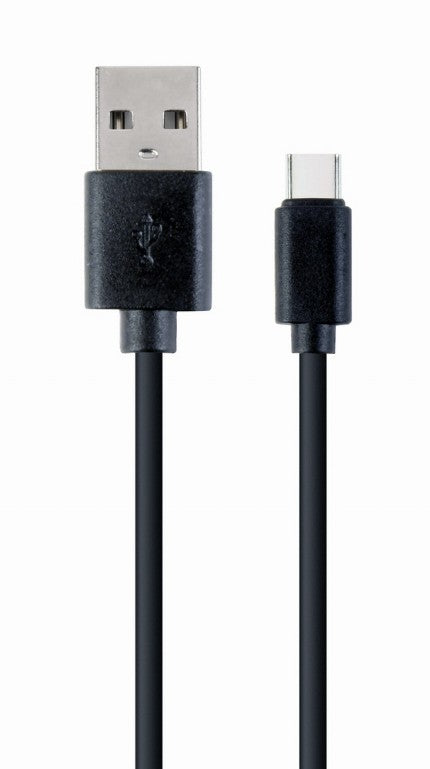 CABLU alimentare si date GEMBIRD, pt. smartphone, USB 2.0 (T) la USB 2.0 Type-C (T), 1m, negru, "CC-USB2-AMCM-1M"