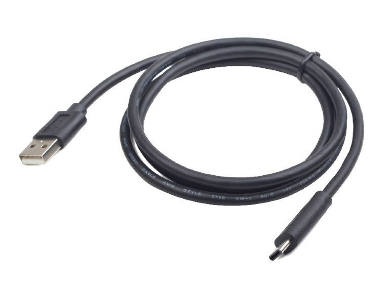 CABLU alimentare si date GEMBIRD, pt. smartphone, USB 2.0 (T) la USB 2.0 Type-C (T), 1m, negru, "CC-USB2-AMCM-1M"