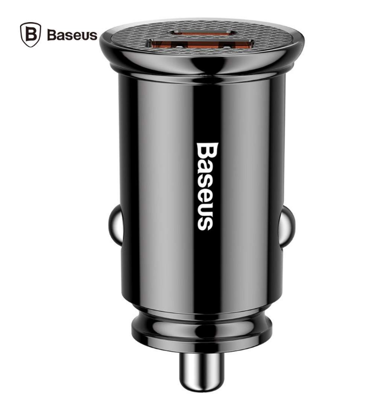 INCARCATOR auto Baseus Circular Plastic PPS, 1 x USB Output 4.5V/5A, 1 x USB Type-C Output 5V/3A, total output 30W, pt. bricheta auto, negru "CCALL-YS01" - 6953156286535