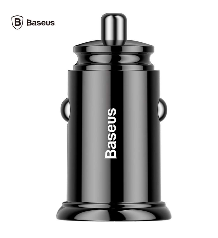 INCARCATOR auto Baseus Circular Plastic PPS, 1 x USB Output 4.5V/5A, 1 x USB Type-C Output 5V/3A, total output 30W, pt. bricheta auto, negru "CCALL-YS01" - 6953156286535