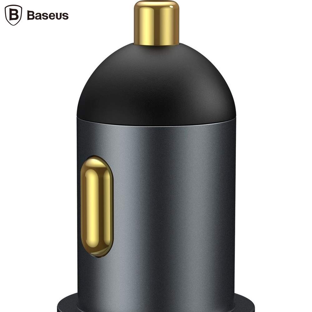 INCARCATOR auto Baseus Share Together,1 x USB Output 5V/3A,1 x USB Type-C max 5V/3A si 1 x bricheta auto 60W,total output 120W, pt. bricheta auto,gri"CCBT-C0G"-6953156206694