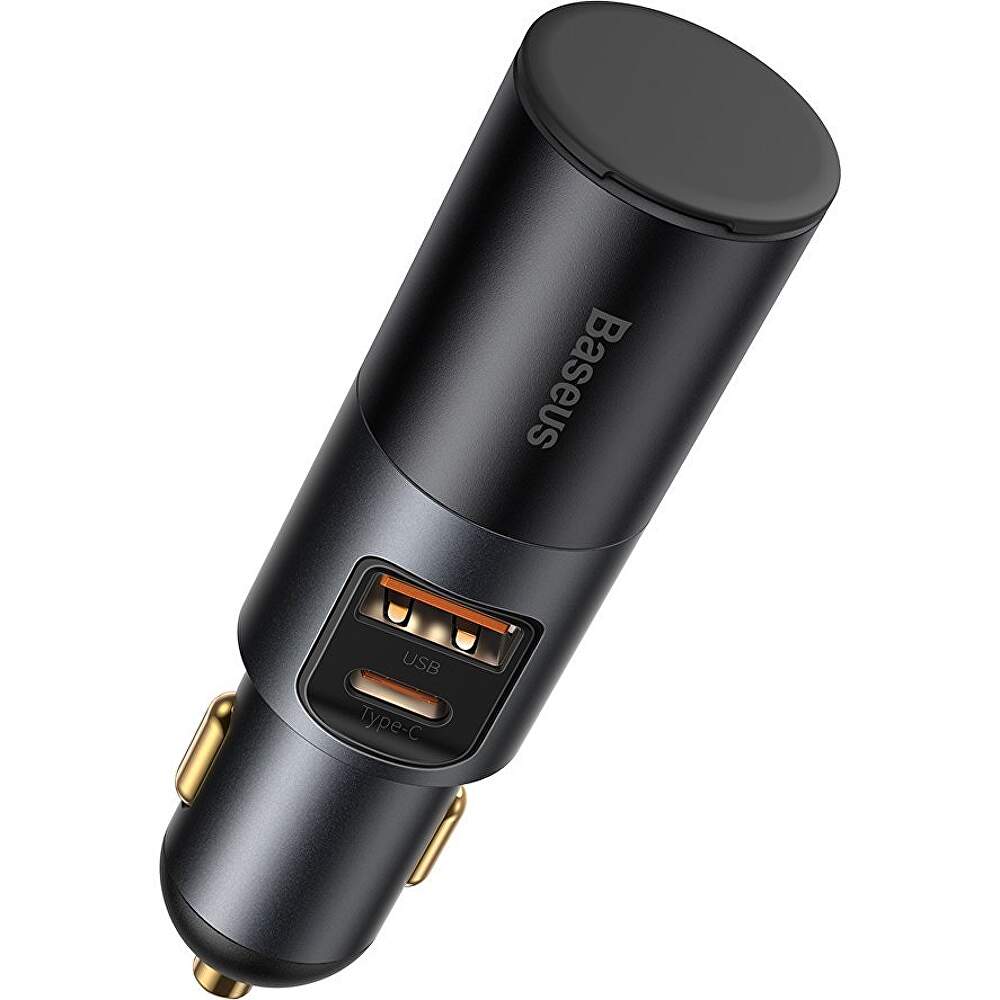INCARCATOR auto Baseus Share Together,1 x USB Output 5V/3A,1 x USB Type-C max 5V/3A si 1 x bricheta auto 60W,total output 120W, pt. bricheta auto,gri"CCBT-C0G"-6953156206694