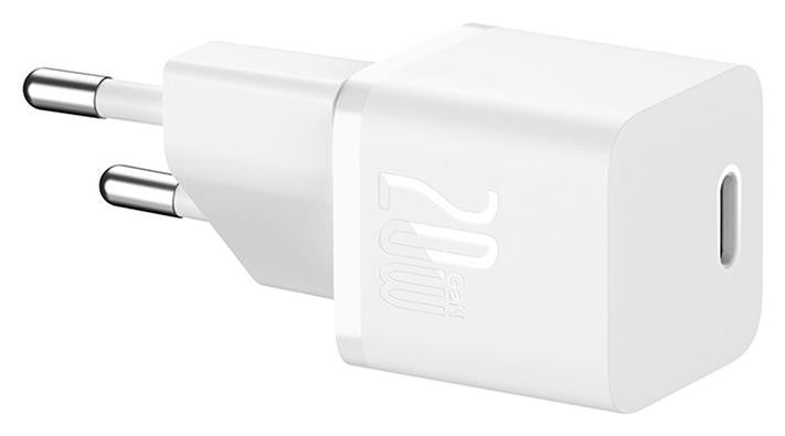 INCARCATOR retea Baseus, GaN5 Fast Charger mini 20W, 1 x USB Type-C 5V/3A, alb "CCGN050102" - 6932172625320