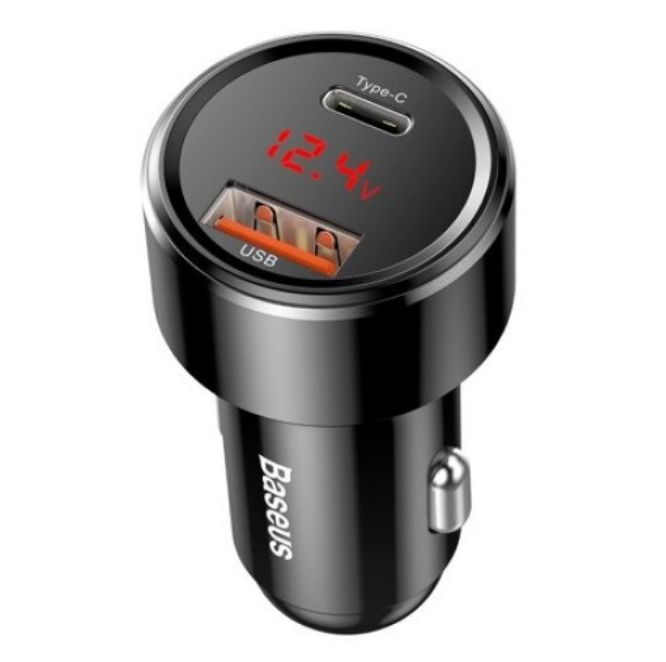 INCARCATOR AUTO Baseus Magic Series PPS,1xUSB Output 4.5V/5A,1 x USB Type-C Output 5V/3A,total output 45W,6A,pt. bricheta auto,afisaj digital,negru"CCMLC20C-01" -6953156293182
