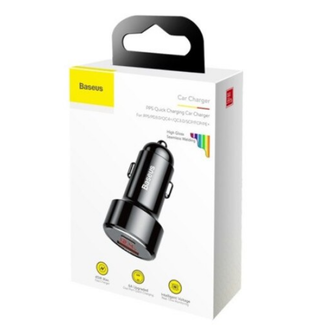 INCARCATOR AUTO Baseus Magic Series PPS,1xUSB Output 4.5V/5A,1 x USB Type-C Output 5V/3A,total output 45W,6A,pt. bricheta auto,afisaj digital,negru"CCMLC20C-01" -6953156293182