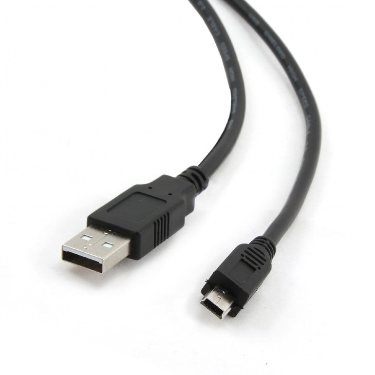 CABLU alimentare si date GEMBIRD, pt. smartphone, USB 2.0 (T) la Mini-USB 2.0 (T), 1.8m, conectori auriti, negru, "CCP-USB2-AM5P-6"