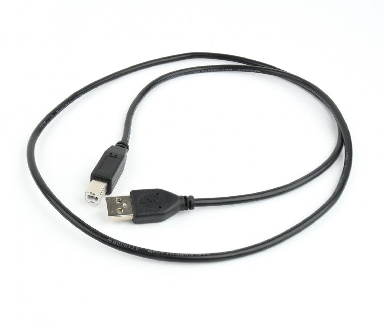CABLU USB GEMBIRD pt. imprimanta, USB 2.0 (T) la USB 2.0 Type-B (T), 1m, conectori auriti, black, "CCP-USB2-AMBM-1M"