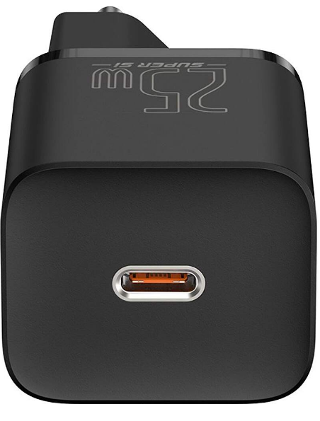 INCARCATOR retea Baseus Super Si, Quick Charge 25W, 1 x USB Type-C 5V/3A, negru "CCSP020101" - 6932172603724