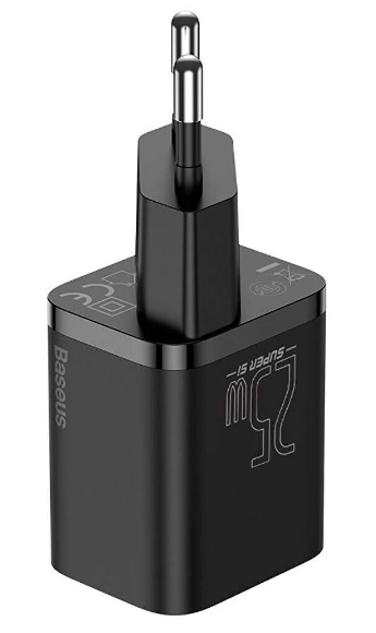 INCARCATOR retea Baseus Super Si, Quick Charge 25W, 1 x USB Type-C 5V/3A, negru "CCSP020101" - 6932172603724