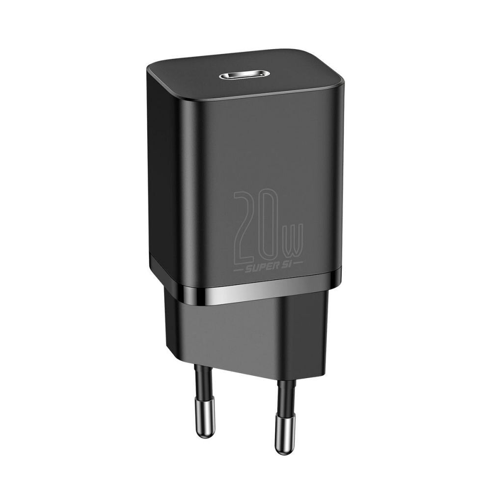 INCARCATOR retea Baseus Super Si, Quick Charge 20W, 1 x USB Type-C 5V/3A max, negru "CCSUP-B01" - 6953156229990
