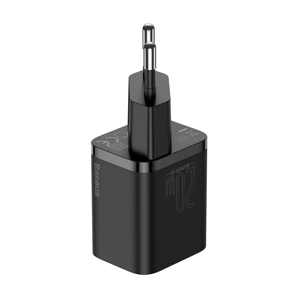 INCARCATOR retea Baseus Super Si, Quick Charge 20W, 1 x USB Type-C 5V/3A max, negru "CCSUP-B01" - 6953156229990