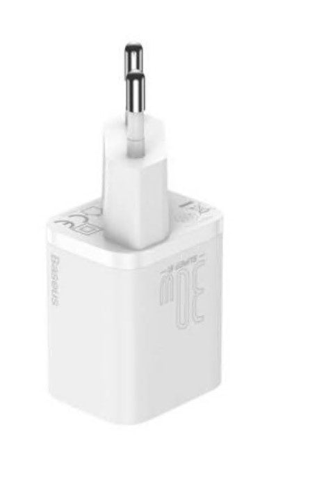 INCARCATOR retea Baseus Super Si, Quick Charge 30W, 1 x USB Type-C 5V/3A, alb "CCSUP-J02" - 6953156205079