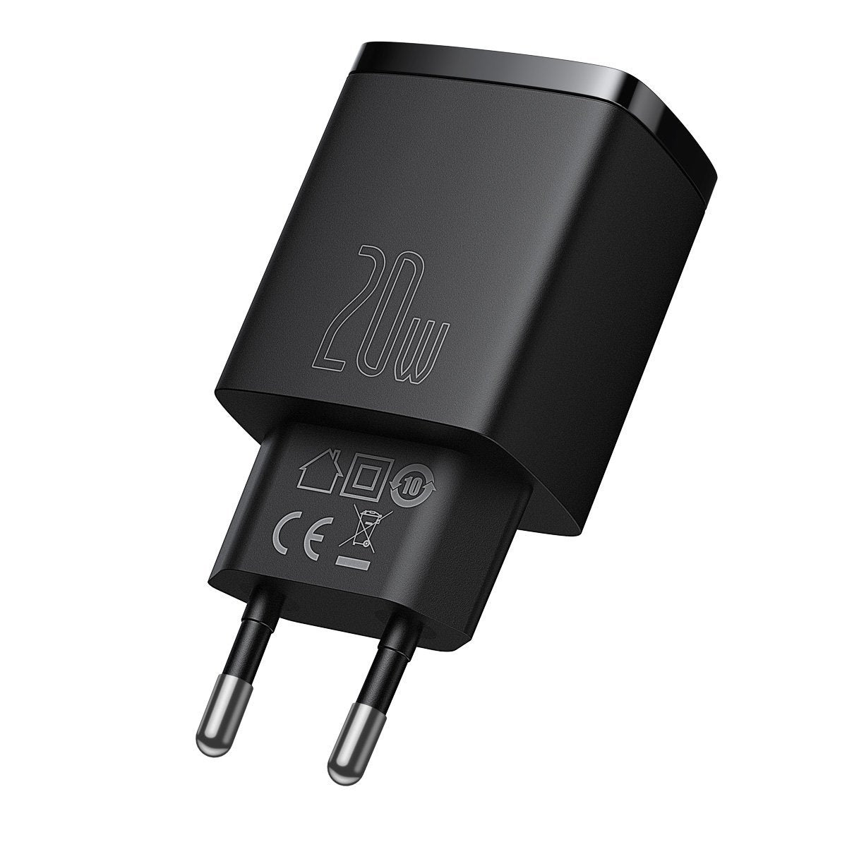 INCARCATOR retea Baseus Compact, Quick Charge 20W, 1 x USB Type-C 5V/3A max, 1 x USB 5V/3A, negru "CCXJ-B01" - 6953156207233