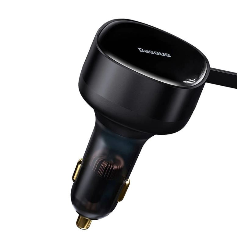 INCARCATOR auto Baseus Enjoyment,cablu inclus max 75cm,1 x USB Type-C(T) max 5V/3A 30W,1x Lightning 5V/3A total output 25 cm,pt. bricheta auto,negru "CGTX000001" -6932172607906