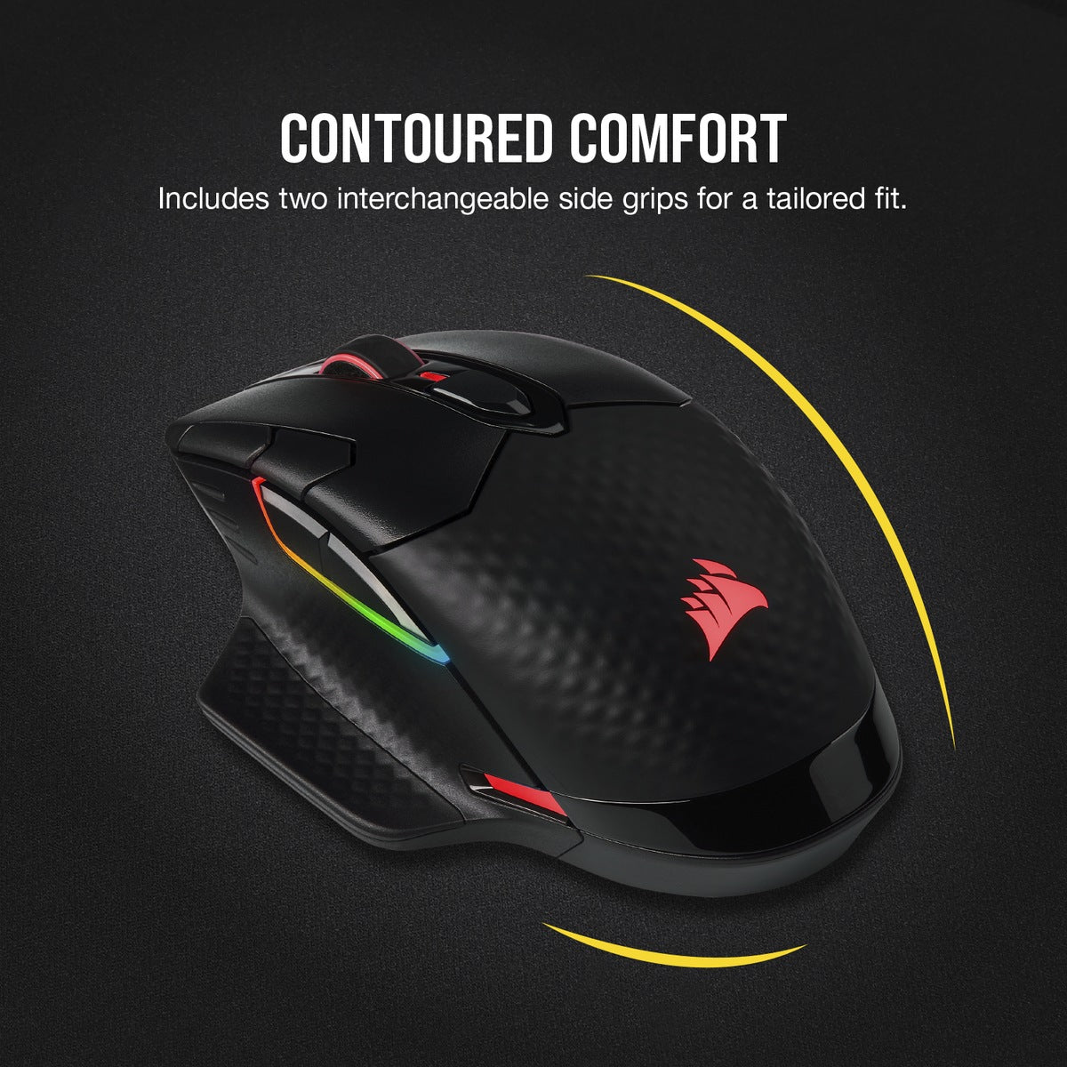MOUSE CORSAIR, "Dark Core RGB Pro SE", gaming, wireless, BT | 2.4GHz,18000 dpi, butoane/scroll 8/1, iluminare,butoane programabile,mod dual de conectare,negru, "CH-9315511-EU"