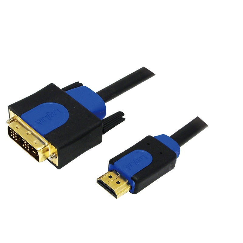 CABLU video LOGILINK, adaptor HDMI (T) la DVI-D SL (T), 5m, conectori auriti, Full HD+ (1920 x 1200) la 60 Hz, negru, "CHB3105"