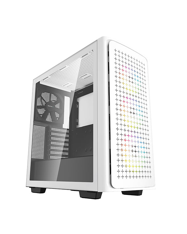 CARCASA DEEPCOOL, Middle Tower, E-ATX, "CK560 WH", fara sursa, sticla securizata, 3 x 120mm RGB fan, 1 x 140mm black fan , USB 3.0 x 2, USB 3.1 Type-C x 1, Jack 3.5mm x 1, "R-CK560-WHAAE4-G-1"