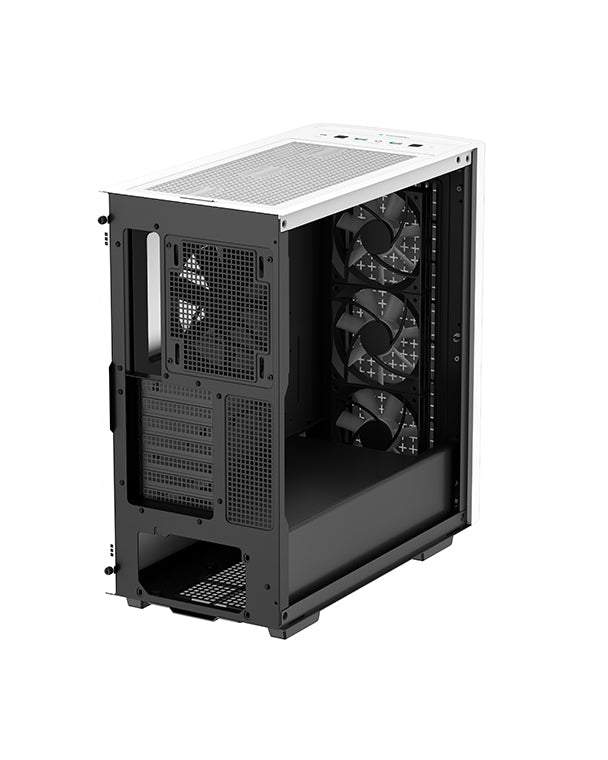 CARCASA DEEPCOOL, Middle Tower, E-ATX, "CK560 WH", fara sursa, sticla securizata, 3 x 120mm RGB fan, 1 x 140mm black fan , USB 3.0 x 2, USB 3.1 Type-C x 1, Jack 3.5mm x 1, "R-CK560-WHAAE4-G-1"