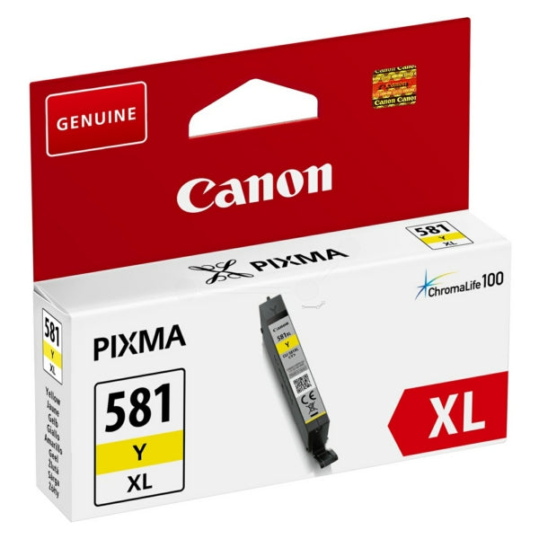Cartus Cerneala Original Canon Yellow, CLI-581XLY, pentru Pixma TR7550|TR8550|TS6150|TS6250|TS705|TS8150|TS8250|TS9150|TS9155|TS9550, , , "2051C001AA"