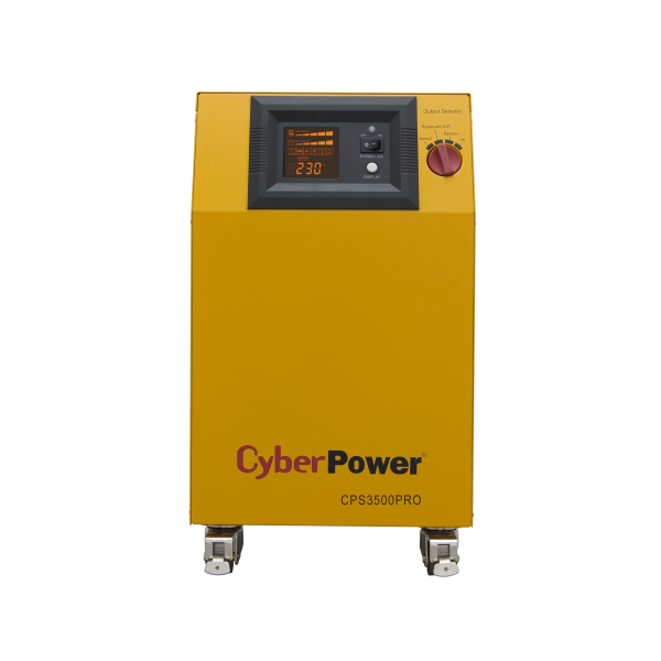 UPS Cyber Power Inverter (pt. motoare, pompe etc.), Sinusoida Pura, LCD, 3500VA/2450W, AVR, 2x Shucko, 1x Terminal block, fara baterie, functioneaza cu baterie de 24V, slot SNMP, 