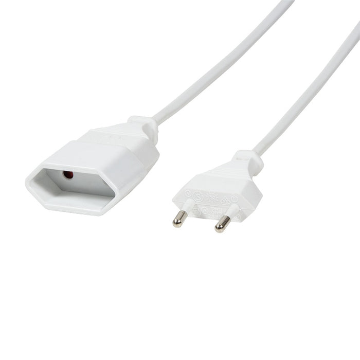Cablu alimentare Logilink 3m, intrare Euro plug, iesire Euro socket, 10A, testat VDE, white, "CP127" – Cabluri alimentare