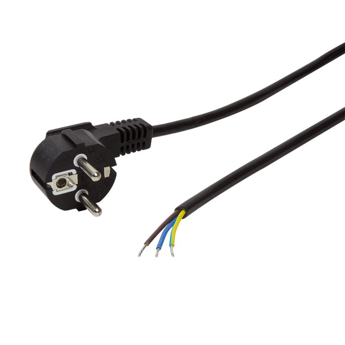 Cablu alimentare Logilink 1.8m, intrare Schuko, iesire fire fara conector 3 x 0.75mm2, 10A / 2500W, 1.5m, black, "CP135" –