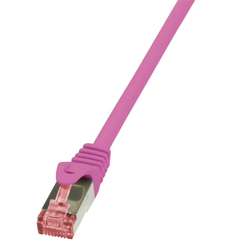 PATCH CORD S/FTP LOGILINK Cat6, LSZH, cupru, 2 m, roz, AWG27, dublu ecranat "CQ2059S"