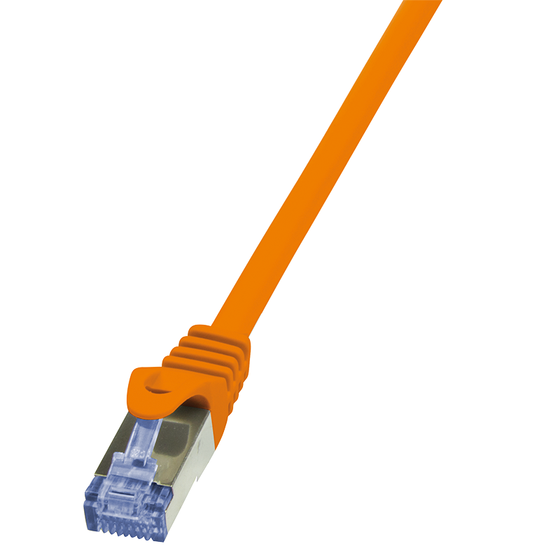 PATCH CORD S/FTP LOGILINK Cat6a, LSZH, cupru, 0.5 m, portocaliu, AWG26, dublu ecranat "CQ3028S"