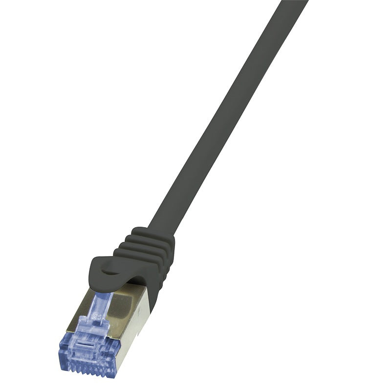 PATCH CORD S/FTP LOGILINK Cat6a, LSZH, cupru, 10 m, negru, AWG26, dublu ecranat "CQ3093S"