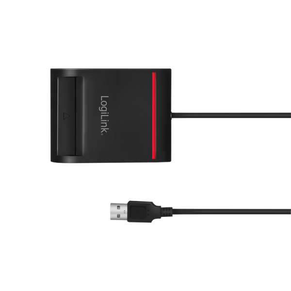 CITITOR DE CARDURI LOGILINK, pentru smart ID, USB 2.0, 0.9m, negru, "CR0047"
