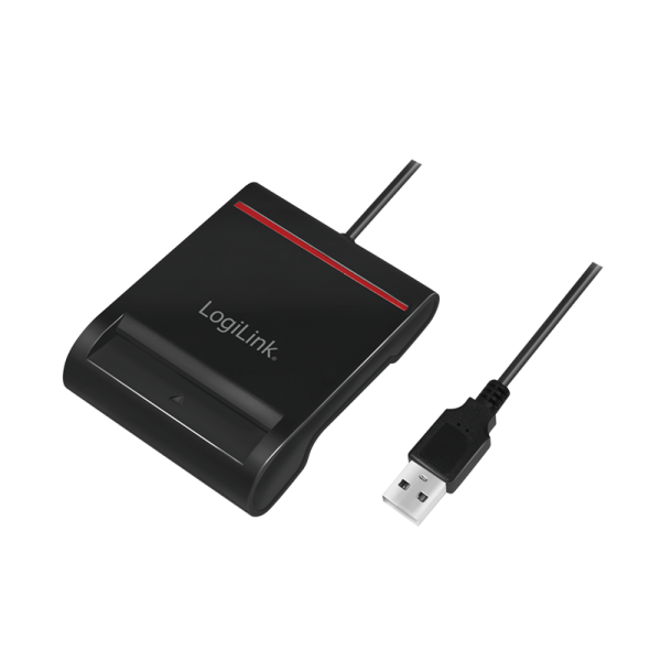 CITITOR DE CARDURI LOGILINK, pentru smart ID, USB 2.0, 0.9m, negru, "CR0047"