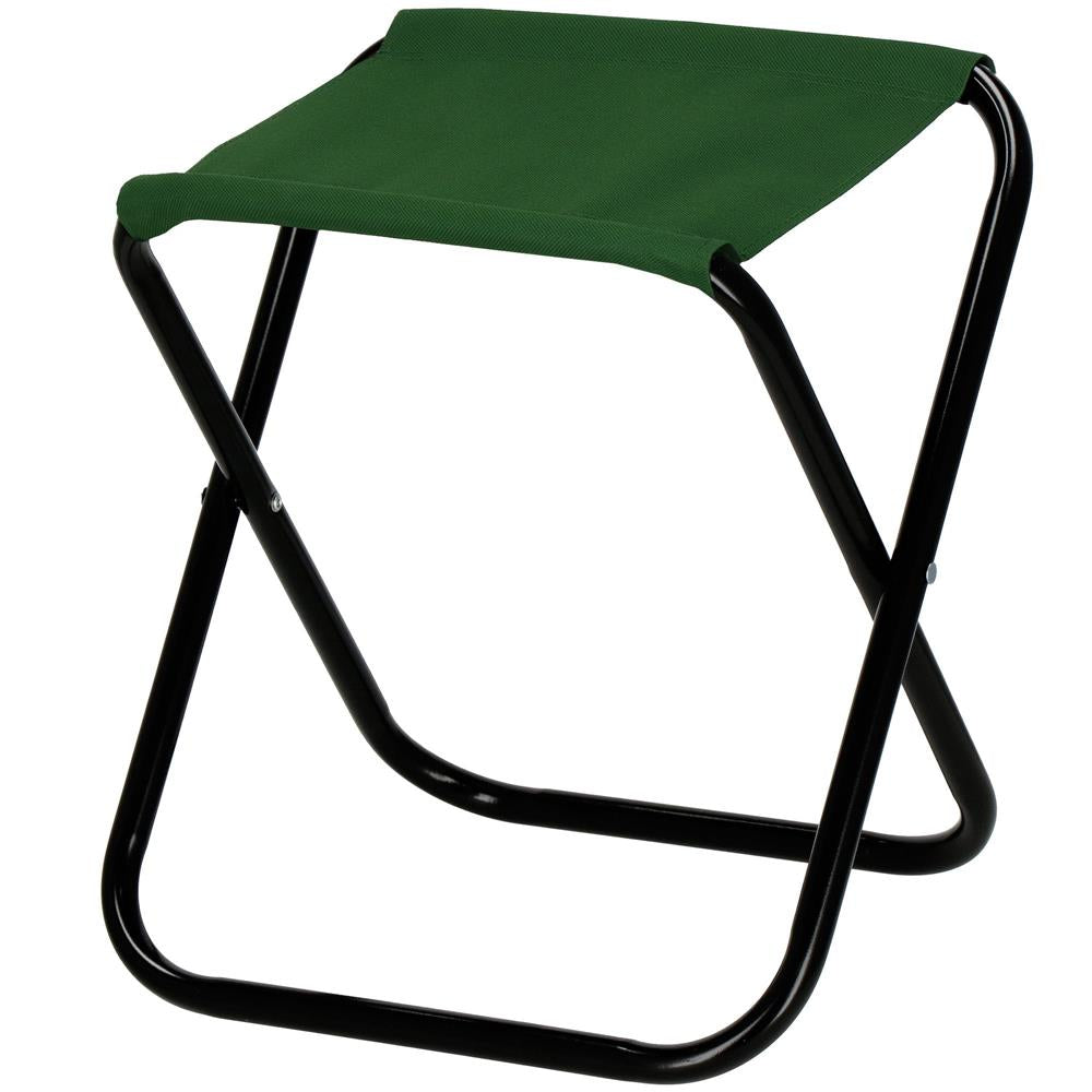 Scaun pliabil pentru camping sau pescuit, cadru metalic, maxim 100 kg, 26x26x34 cm, verde