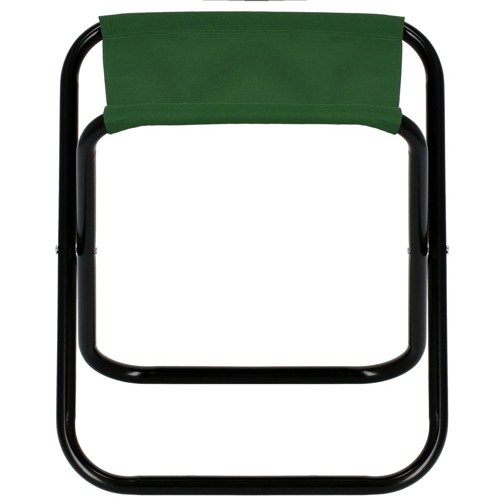 Scaun pliabil pentru camping sau pescuit, cadru metalic, maxim 100 kg, 26x26x34 cm, verde