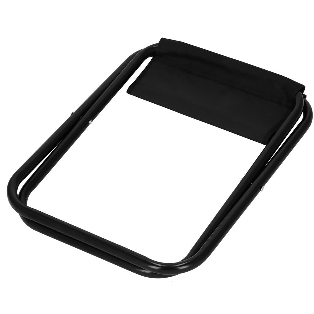 Scaun pliabil pentru camping sau pescuit, cadru metalic, maxim 100 kg, 26x26x34 cm, negru