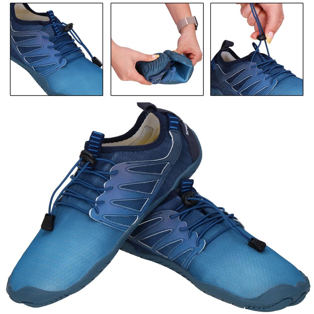 Pantofi plaja si apa, talpa cauciuc antiderapanta, material respirabil, albastru, marimea 44