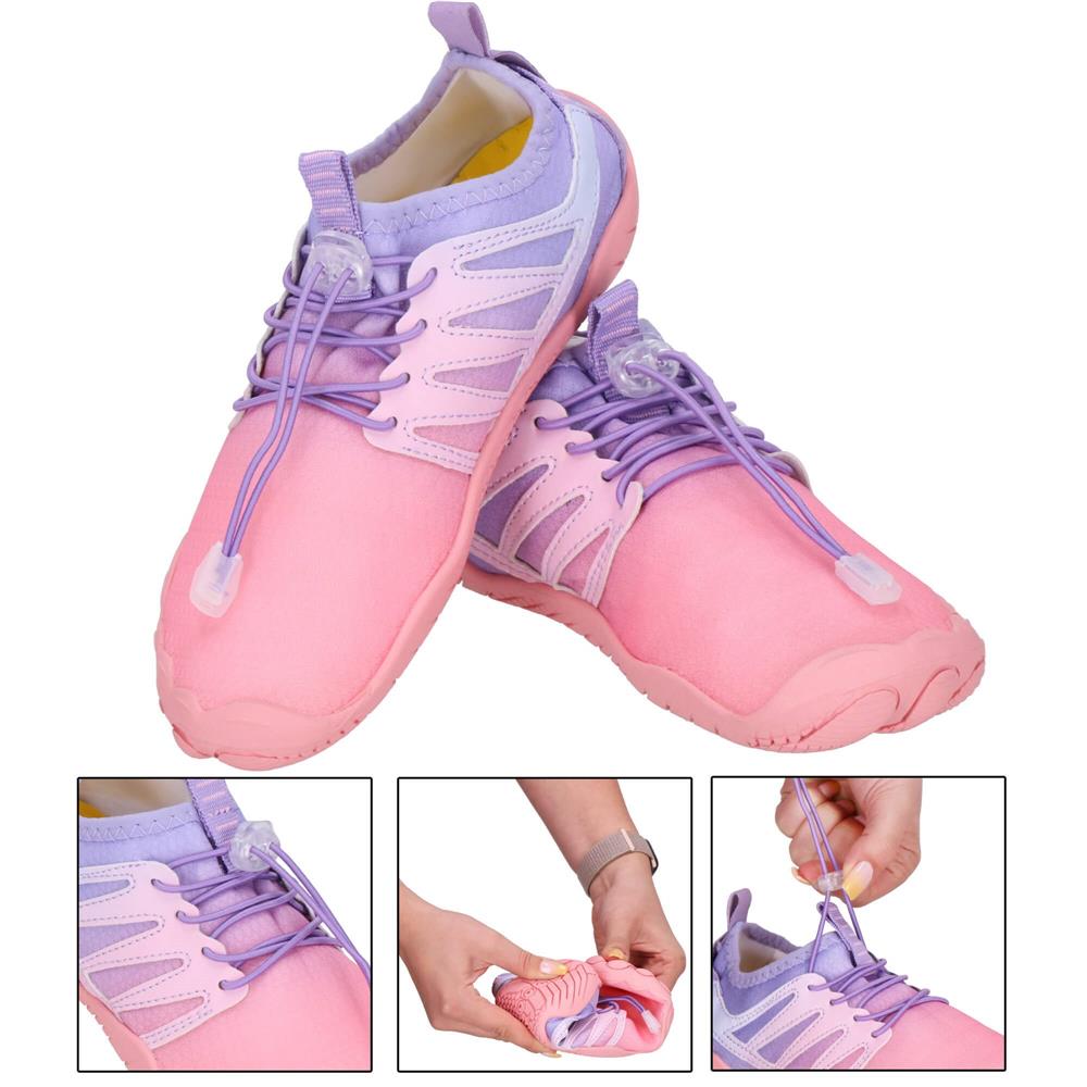 Pantofi plaja si apa, talpa cauciuc antiderapanta, material respirabil, roz, marimea 39