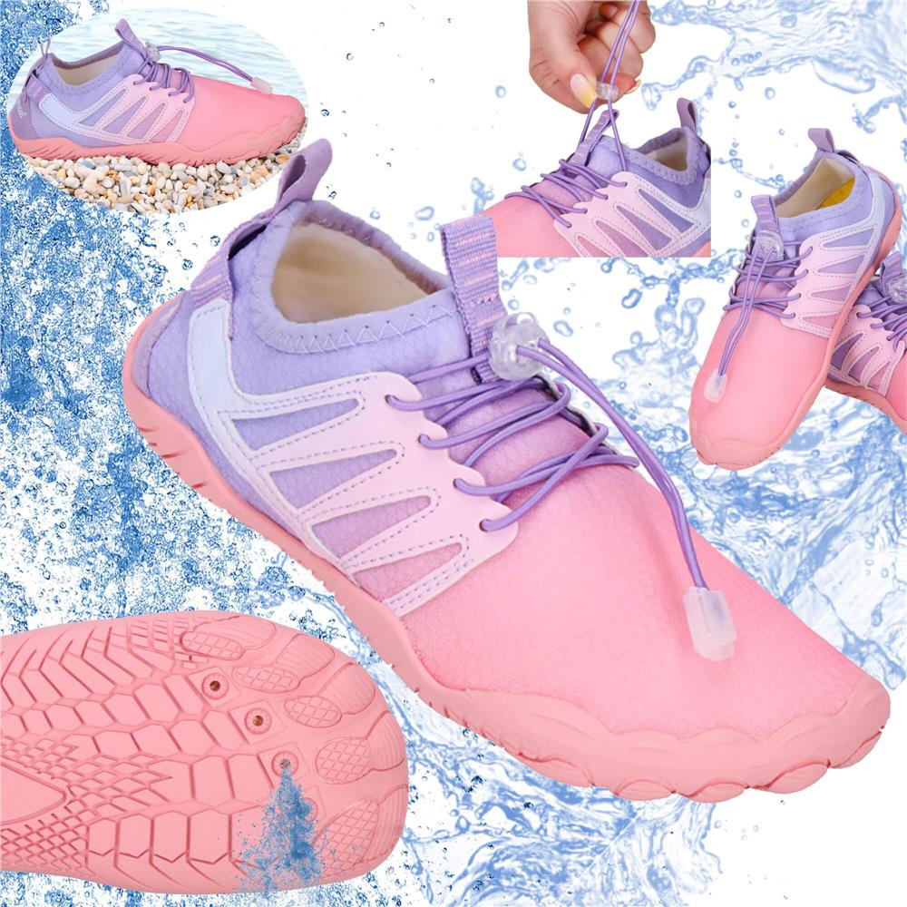Pantofi plaja si apa, talpa cauciuc antiderapanta, material respirabil, roz, marimea 38