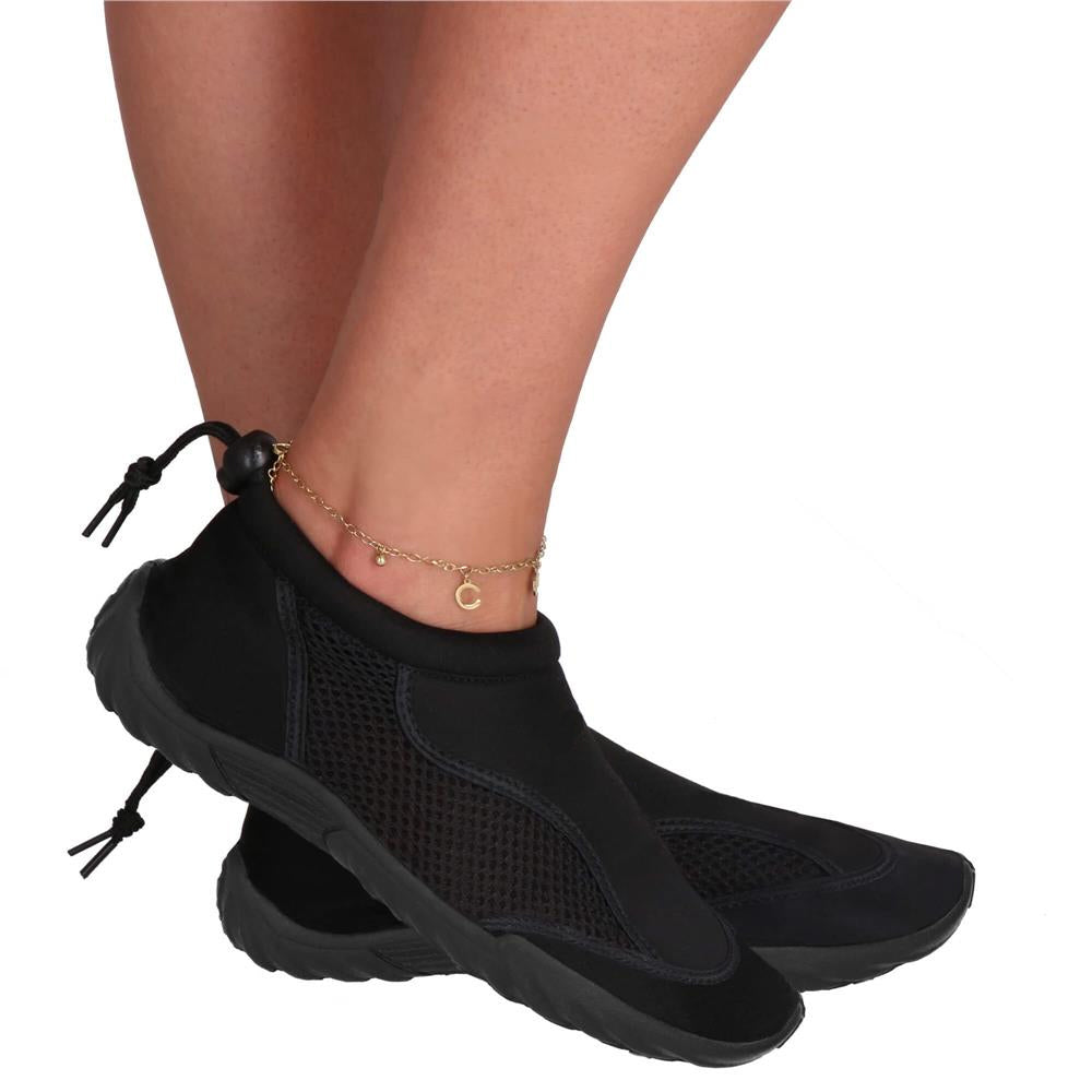 Pantofi apa unisex, material respirabil, talpa EVA antiderapanta, negru, marimea 45