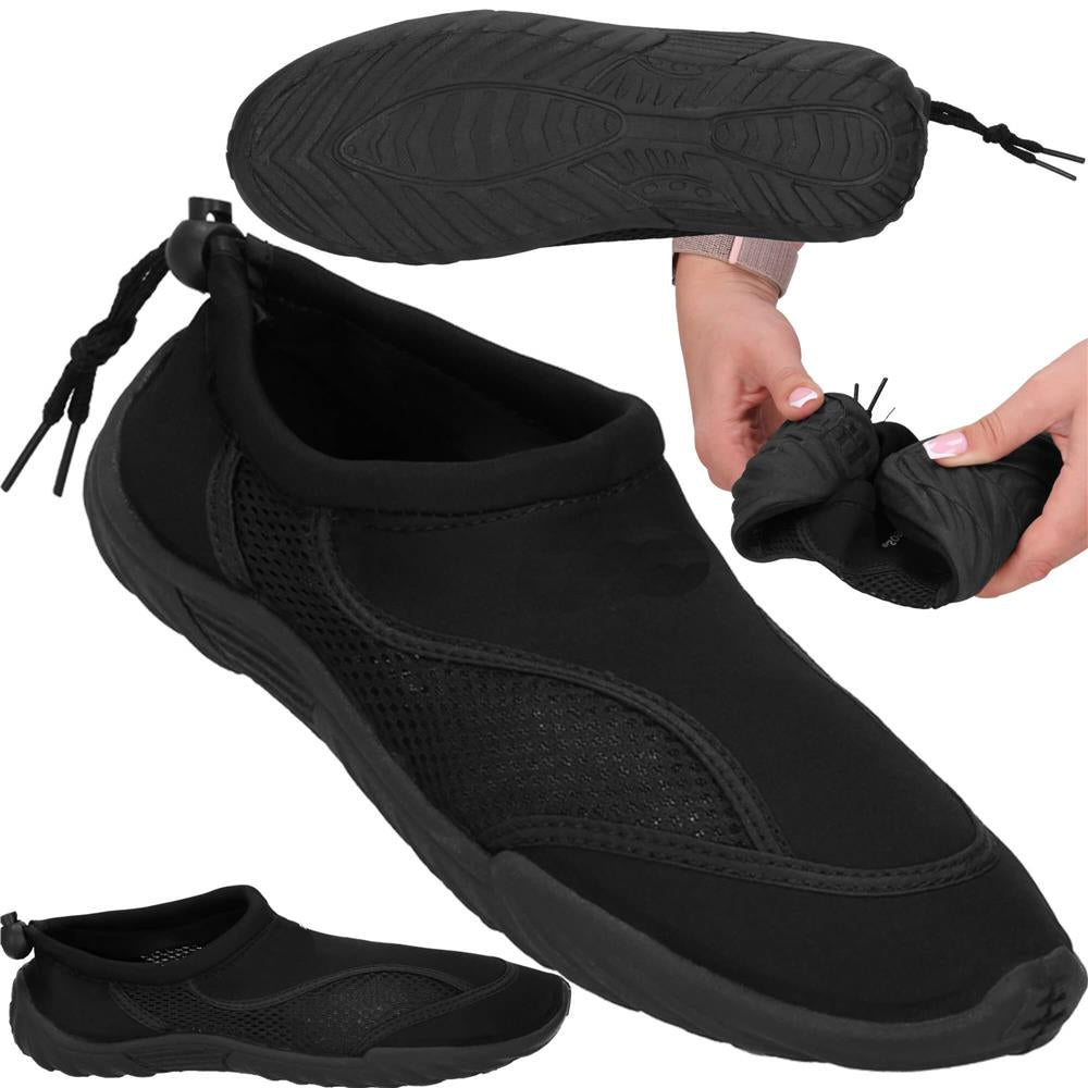 Pantofi apa unisex, material respirabil, talpa EVA antiderapanta, negru, marimea 45