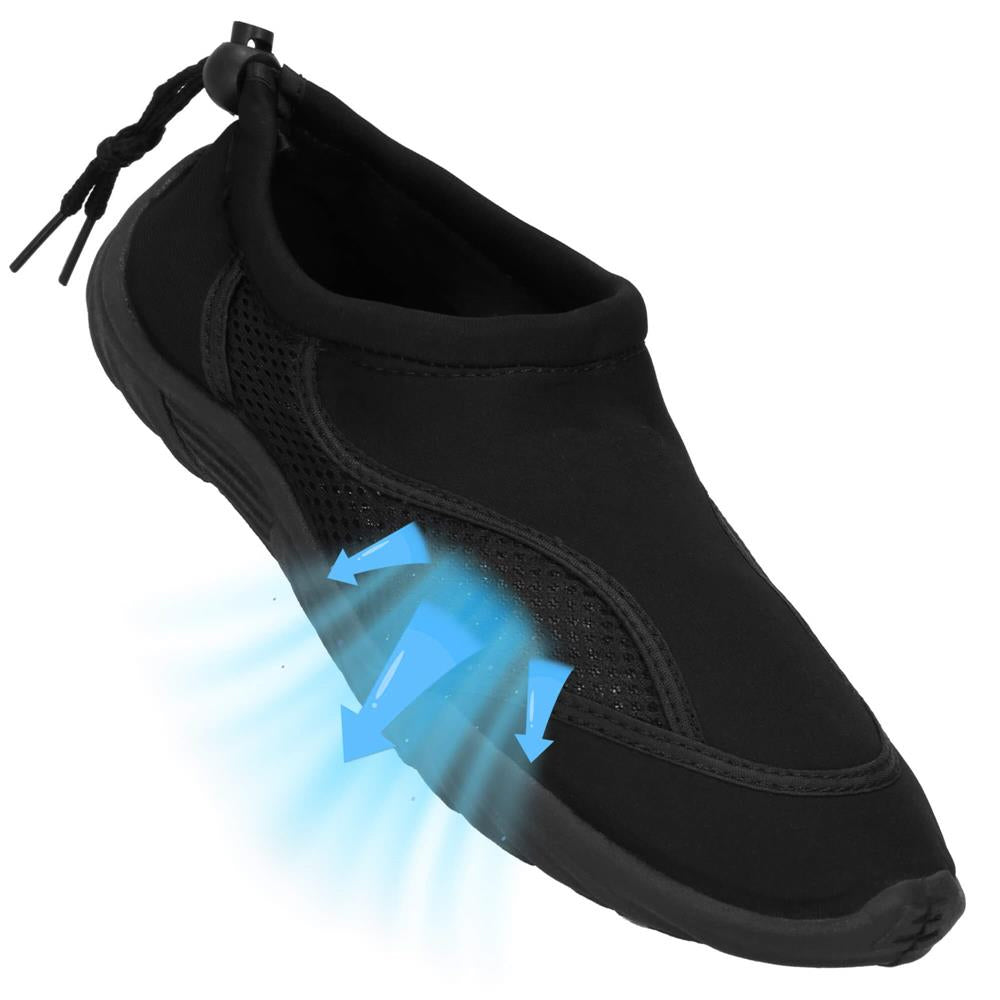 Pantofi apa unisex, material respirabil, talpa EVA antiderapanta, negru, marimea 42