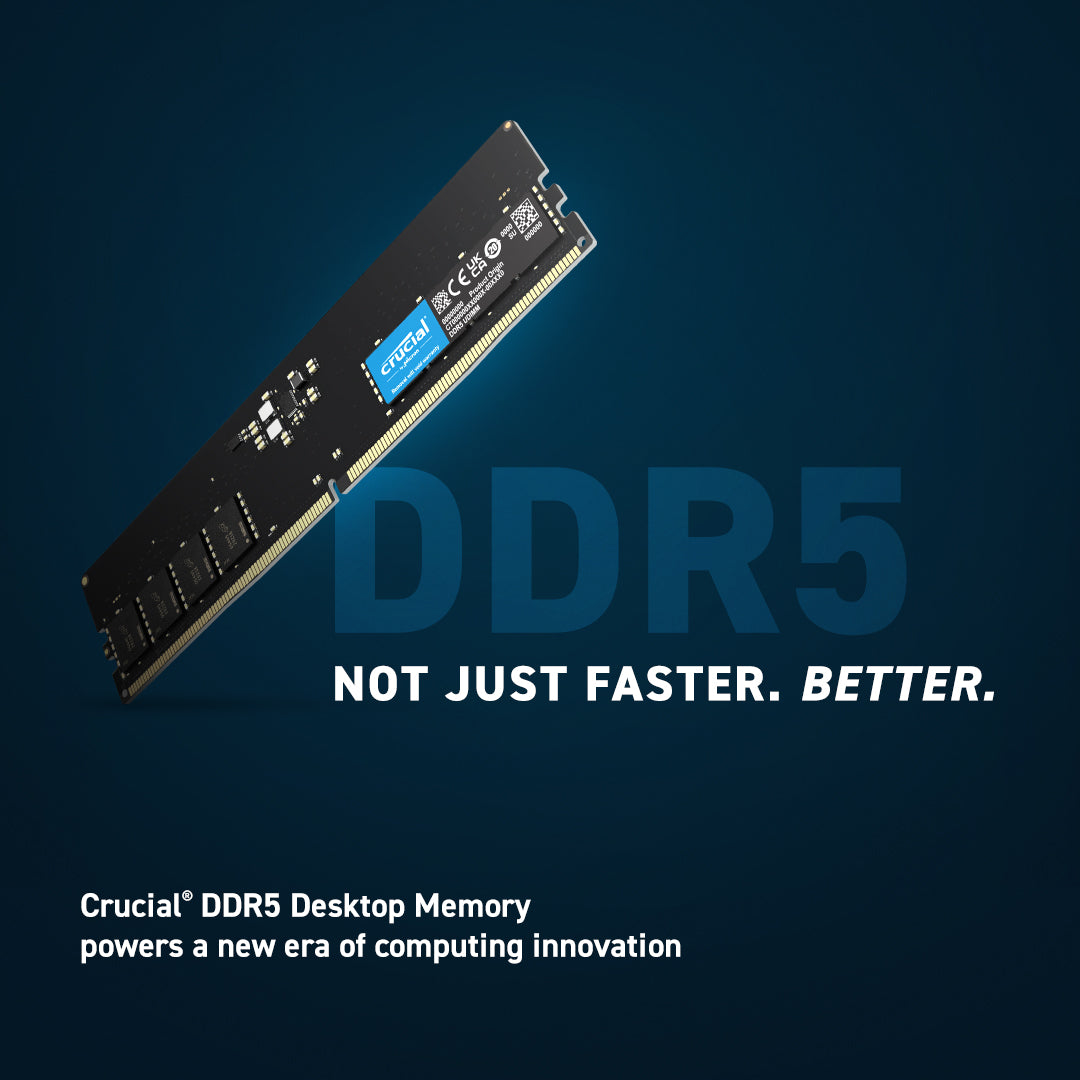 Memorie DDR Crucial DDR5 16 GB, frecventa 4800 MHz, 1 modul, radiator, 